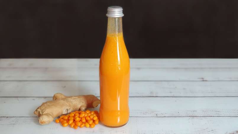 Sanddornsaft mit Ingwer, Zitrone und Honig, foto 2