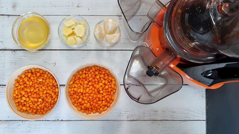 Sanddornsaft mit Ingwer, Zitrone und Honig, foto 3