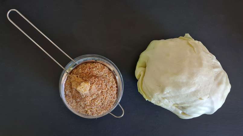 Breiumschlag mit Laugen und Kohlblättern, foto 2