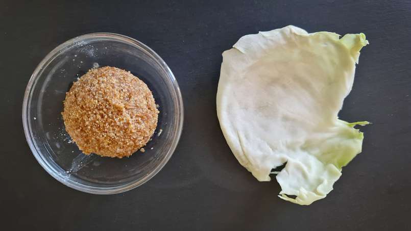 Breiumschlag mit Laugen und Kohlblättern, foto 4