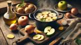 Hustenmittel mit Zwiebel, Kartoffel und rohem Apfel